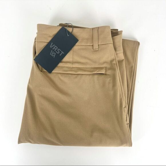 NWT VRST Slim Fit Pants Khaki Athleisure Pants - Picture 10 of 11